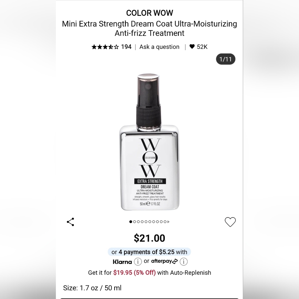 New Color Wow Snti Frizz